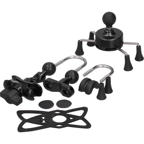 Support de téléphone portable XGrip pour guidon, universel, avec 13 accessoires pour iOS 7/8/SE/X/XS/Xr (noir) (1/5)