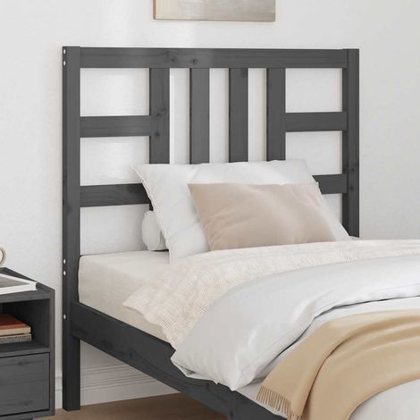 Tête de lit Design industriel - Pour Lit adulte - Gris 96x4x100 cm Bois massif de pin Chic-153845 (1/5)