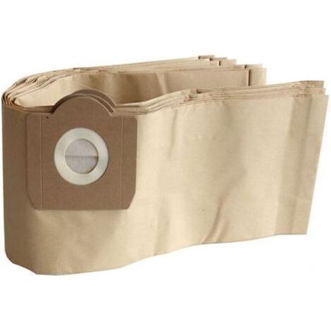 FENOPLASTICALot de 5 sacs d'aspirateur pour Karcher 6.959-130.0 WD3 WD3P MV3 A2204 A2254 A2604 Sacs Filtrants en Papier de Rechange pour Aspirateur Wet & Dry, Sac à poussière pour aspirateurs Kärcher (1/5)