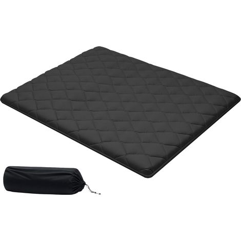 Mophorn Colchón Futón Japonés Plegable de Tamaño Queen, con Bolsa de Almacenamiento y Accesorios de Montaje, Esterilla de 9 Capas para Meditación y Yoga, Color Negro, 2032 x 1524 x 89 mm (1/5)