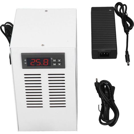 Refroidisseur d'aquarium système de refroidissement par eau refroidisseur de réservoir 2 en 1 72W 20L 3L/Min 30-35dBs à faible bruit