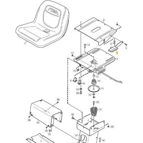 ORIGINAL STIGA SITZVERSTELLHEBEL – 1134-6073-01