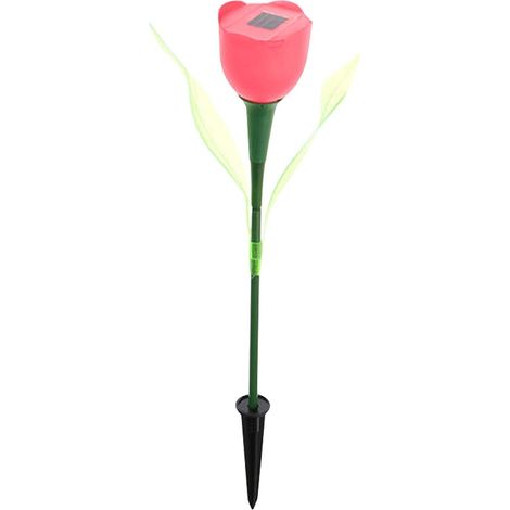 Guirlande lumineuse solaire LED en forme de rose, lampe de sol, lanterne solaire, guirlande féérique, décorations extérieures pour jardin, terrasse, patio, cour, etc. (1/4)