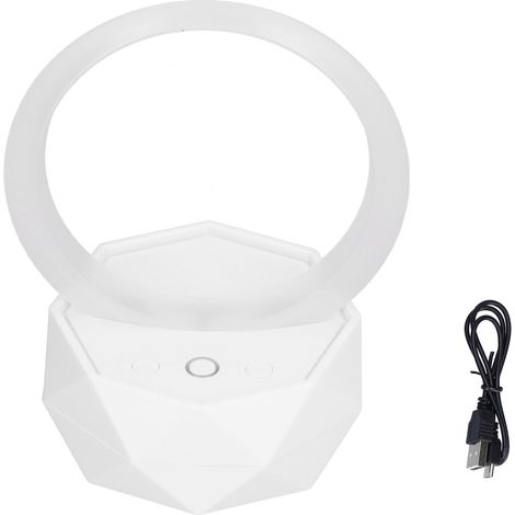 Enceinte sans fil avec veilleuse LED à thème, design exquis et unique, enceinte portable idéale pour la maison et les fêtes, blanche. (1/5)