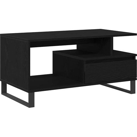 Maison Exclusive - Couchtisch Schwarz Eichen-Optik 90 x 49 x 45 c