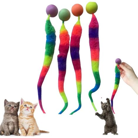 Balle oscillante pour chat, boule vacillante typée, jouet félin rebondissant, balle sautillante interactive, lot de 1, amusement garanti pour votre chat. (1/5)