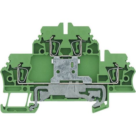 Bloc de jonction double étage Weidmüller ZDK 2.5PE 1690000000-1 vert-jaune 1 pc(s)