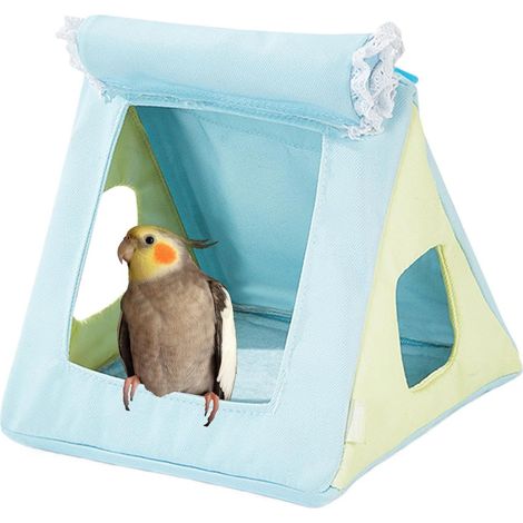Hamac pour oiseaux, cage suspendue avec échelle pour perruches, conures, calopsittes et petits oiseaux, un lieu de repos confortable pour les quatre saisons. (1/5)