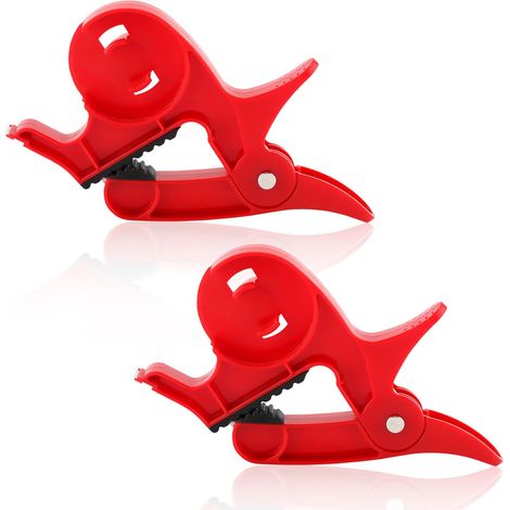 2pcs Outils d'Emballage Cadeau, Pince à Papier d'Emballage Outil d'Emballage Cadeau de Table Coupe-Emballage Cadeau pour Rouleaux de Papier d'Emballage (Rouge) (1/5)
