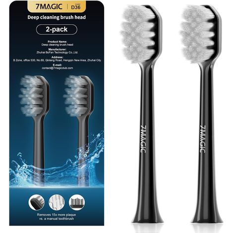 Replacement brush heads, set of 2, for model D36 purchased from 2026 (1/5)