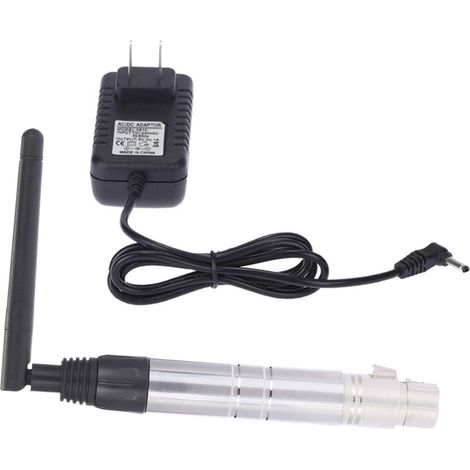 23DBM haute puissance 1000M Ultra longue Distance 2.4G ISM DMX512 contrôleur d'éclairage de récepteur XLR femelle sans fil avec antenne pour lampe à effet PAR de scène LED (1/5)