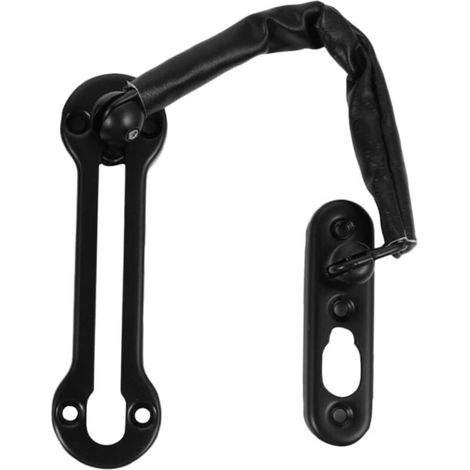1 x Serrure À Chaîne - Acier Inoxydable - Pour Porte D'Entrée, Porte Arrière, Porte De Garage - Noir (1/4)