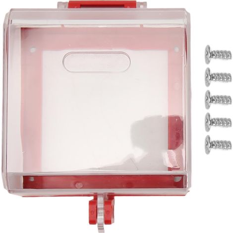 Couvercle D'interrupteur D'arrêt D'urgence Protecteur D'interrupteur à Bouton-poussoir LOTO Transparent pour équipements électriques (1/5)