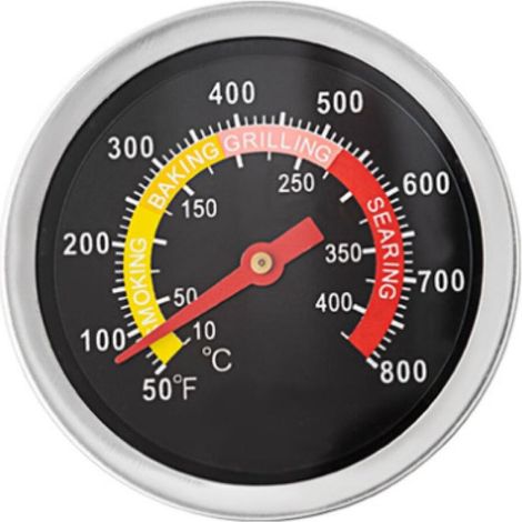 Lot de 2 manomètres de température pour barbecue Cadran de 60 mm Thermomètre à charbon de bois Thermomètre pour four Port, agneau, bœuf, pizza (1/5)