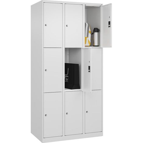 C+P, Vestiaire à 3 casiers Classic PLUS, 3 compartiments,