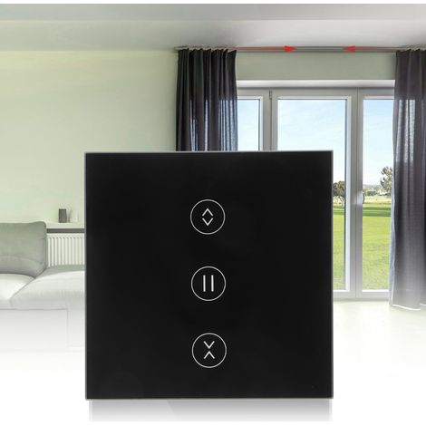 Interrupteur de Rideau WiFi avec Télécommande, Compatible Alexa, 95‑250V AC pour l'UE
