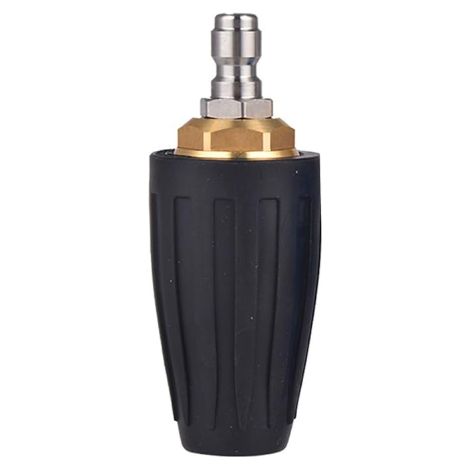 2pcsBuse de turbine rotative universelle pour Nettoyeur haute pression à eau, 1/4 raccord rapide Buse de pistolet à Eau Nettoyante à turbine rotative (Black-Noir) (1/4)