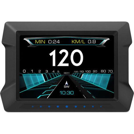 Ecran et moniteur pour vidéosurveillanceAffichage Tête Haute HUD 3.5 Pouces 3-en-1 - Moniteur de Voiture avec OBD2 + GPS + Inclinomètre Électronique, Affichage Numérique de Vitesse, Alarme Multifoncti (1/2)