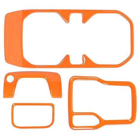 4 front shift lever rings/drain cup holder decorations for Jeep Wrangler Gladiator 18-22 (1/5)