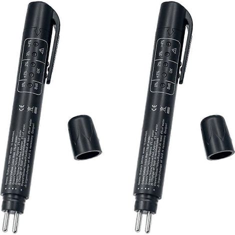 Lot de 2 stylos testeurs de qualité d'huile précis pour liquide de frein universel - Outil de test numérique pour liquide de frein automobile (1/5)