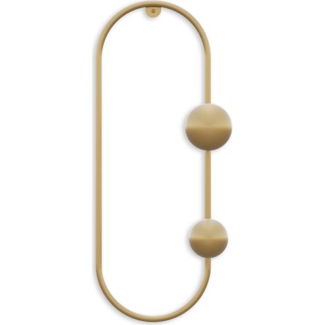 Sospensione a gancio da parete in metallo Hook Gold (1/5)