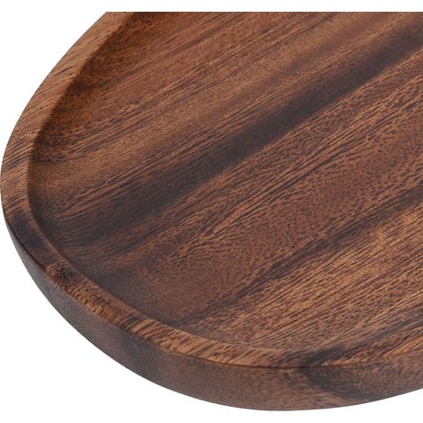 Plateau de rangement en bois irrégulier pour snacks et fruits, accessoire de table décoratif pour apéritif, dimensions 16x13cm (1/5)