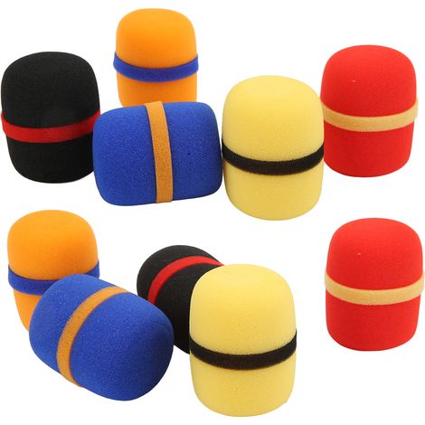 10 Pièces Housses Microphone Anti-Poussière Souples et Élastiques en Couleurs Assorties (1/5)