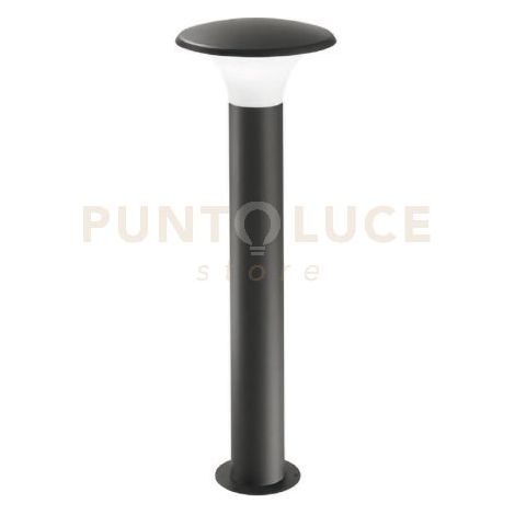 GES512- PALETTO IN ALLUMINIO GRIGIO ANTRACITE 1 LUCE ATTACCO E27 IP44 H.75CM