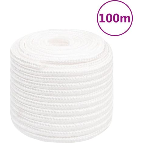 Corde de bateau,Cordage,Ligne de remorquage pour Kayak et Canoë Blanc complet 18 mm 100 m Polypropylène RIJMHX61615631 (1/5)