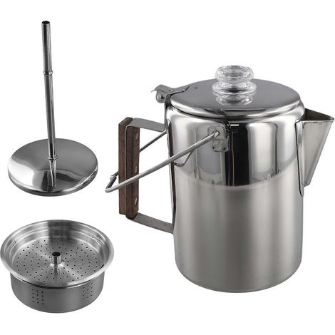 Cafetière de camping en acier inoxydable, cafetière à percolation (1/5)