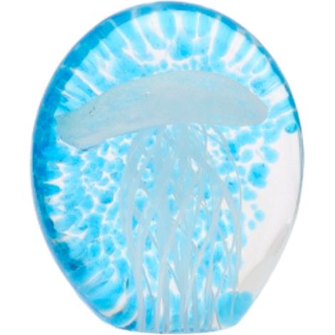 Pisapapeles de medusa de cristal azul celeste marino 9 cm (1/5)