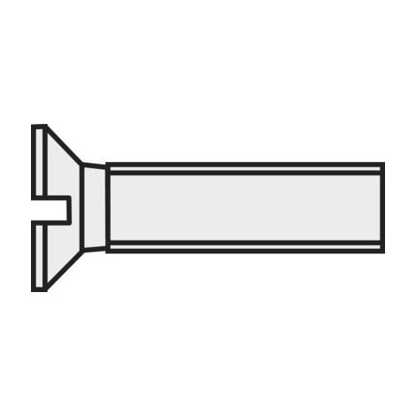 VIS À TÊTE FRAISÉE TOOLCRAFT 800275 10 PC(S) M4 25 MM TÊTE FRAISÉE PLAT PLASTIQUE, POLYAMIDE (1/2)