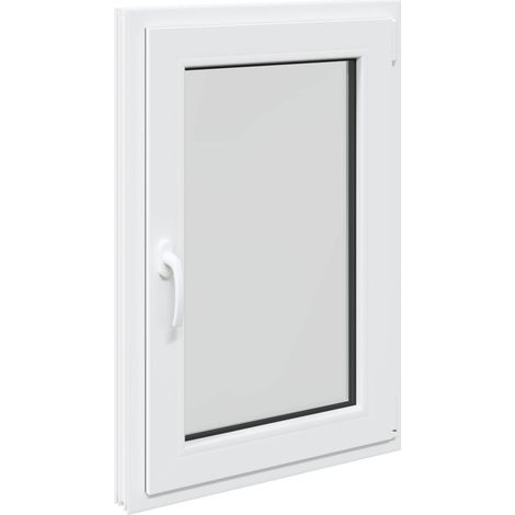 Fenêtre de sous-sol RISOR 60 x 80 cm PVC et verre Blanc vidaXL