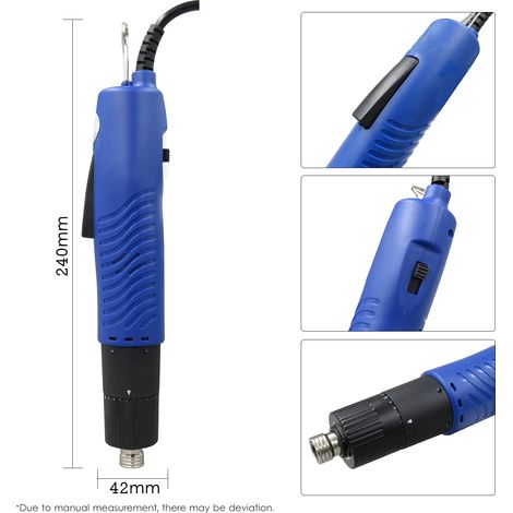 Decdeal Tournevis électrique portatif, tournevis filaire, Torsion réglable, outil de réparation de diamètre d'embout de 1/4 po