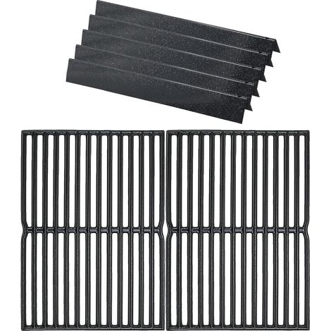 7535 Aromaschienen & 7522 Grillroste für Weber Spirit E200/210 (2007–2012 mit seitlichen Brennerknöpfen), 7535 Brennerabdeckung aus Porzellan und Stahl & 7521 Grill-Ersatzteile