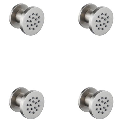Fortifura Calvi douche latérale - 5cm - ronde - 4 pièces - PVD - Inox brossé PVD (Inox)