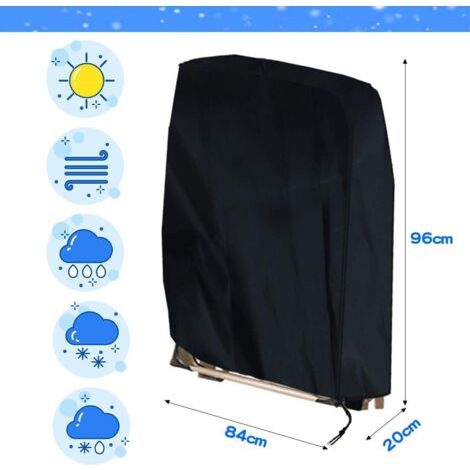 Housse pliable pour chaise longue de jardin, résistante aux UV, imperméable et anti-poussière, en tissu Oxford 210D, convient aux chaises longues et fauteuils (96x) (1/4)