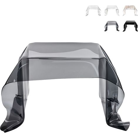 Table basse carrée de salon design en plexiglas Drappeggi - Gris Fumé