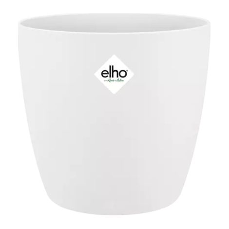 Pot de Fleur Rond Plastique Recyclé Blanc 25 cm - PANGIVO