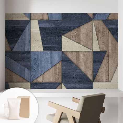 Papier peint intissé mural avec imprimé pour décoration pour salon pour chambre à coucher pour entrée Motifs géométriques 104x70 cm (1/5)