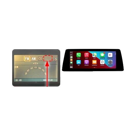 Carplay, Lecteur Multimédia, Fonctionnalité à Double Système, Compatibilité avec BMW Série 5/3 E60 E61 E62 E63 E90 E91 E92 E93 M3, PX-10-CCC-4G64G-A, HP10L-CCC-2G64G-C NOAUX (1/2)