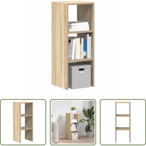 Rangement vertical - Bibliothèque empilable chêne sonoma 30x30x80 cm bois ingénierie (1/5)
