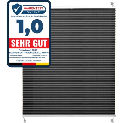 Plissee Faltrollo Magic Schwarz 110 x 100 cm (1/5)