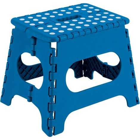 Tabouret pliant 27 cm – Escabeau pour adultes et enfants – Polypropylène haute résistance – Charge max 150 kg – Antidérapant pour sécurité – EHS - TB-027-A (1/5)