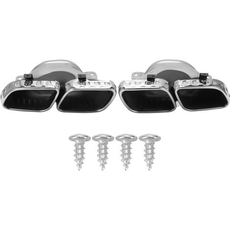 Embouts d'échappement Quad en acier inoxydable 304 argenté chromé, remplacement pour Mercedes-AMG GLE63 W167 V167 C167 GLS63 X167 2020Up (1/5)