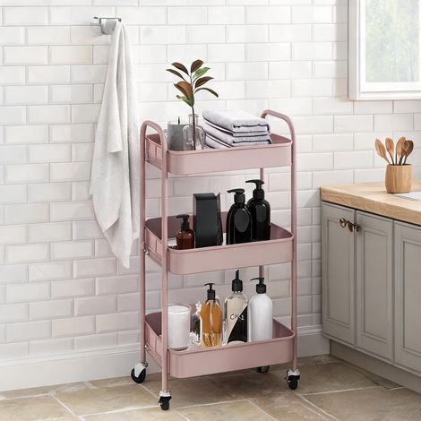 Armoire de rangement rose en acier 45 x 30,6 x 79 cm (1/5)