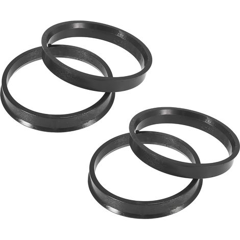 Bague De Centrage Noir pour Roue Voiture Plastique Éliminer Les Vibrations Du Volant, Épaisseur 10mm, Usage Pour Jante Et Moyeu De Voiture, Usiné Avec Précision (1/5)