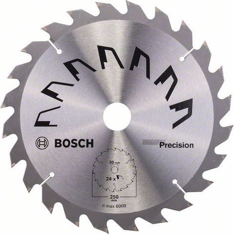 BOSCH 2609256878 Kreissägeblatt PRECISION D= 250 mm Bohrung= 30 mm Z= 24 (1/2)