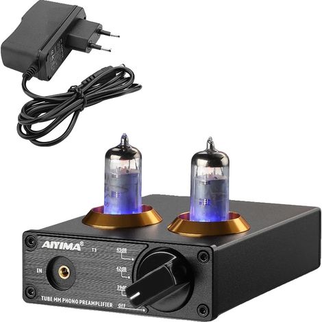Preamplificador, audio de alta calidad, múltiples opciones de entrada, con enchufe europeo. (1/2)