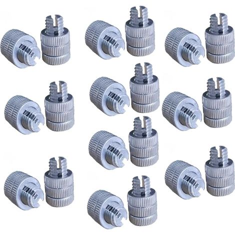 Lot de 20 colliers de serrage à vis fendue en alliage d'aluminium – Connecteur de jonction pour fils de clôture électrique haute résistance (1/5)